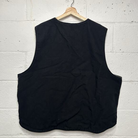 Carhartt Washed Sherpa-Lined Duck Vest “Black” - Picture 2 of 7